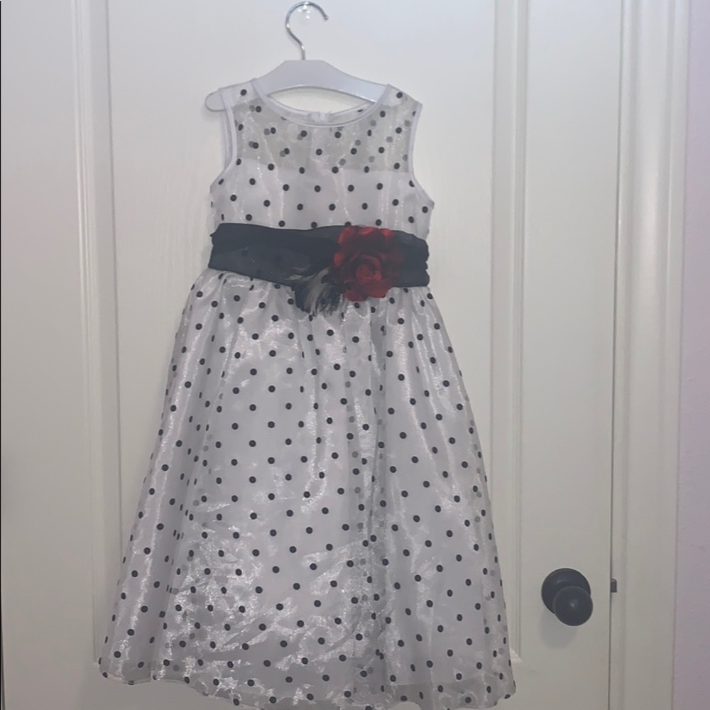 Black and white polka dot dress